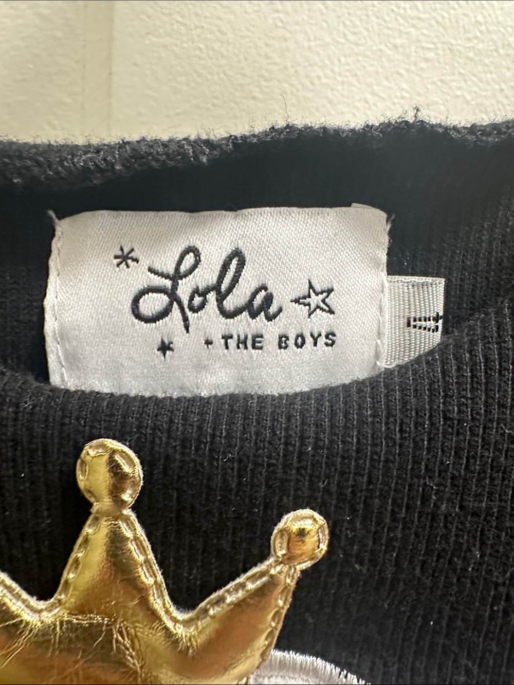 Lola and the Boys 4T Girls Black Unicorn Tulle Dress with Gold Stars - Picture 2 of 5